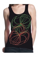 Tank Top green red flowers