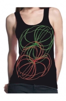 tank top green red flowers